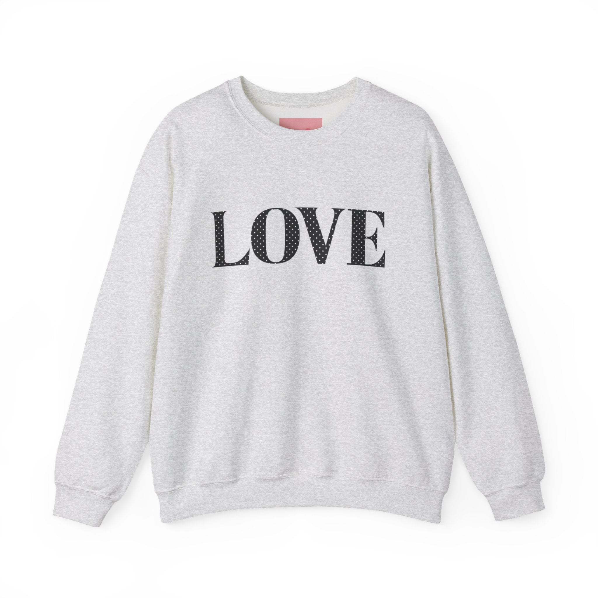 polka-dot heart oversized crewneck