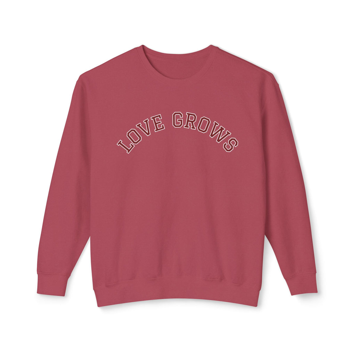 lovegrows maroon crewneck