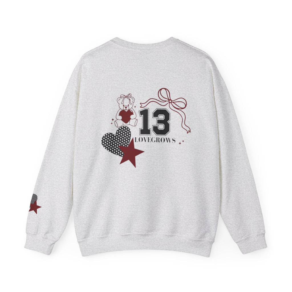 teddy red jersey oversized crewneck
