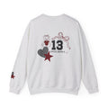 teddy red jersey oversized crewneck