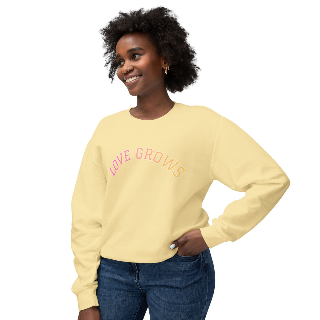 lovegrows butter yellow crewneck