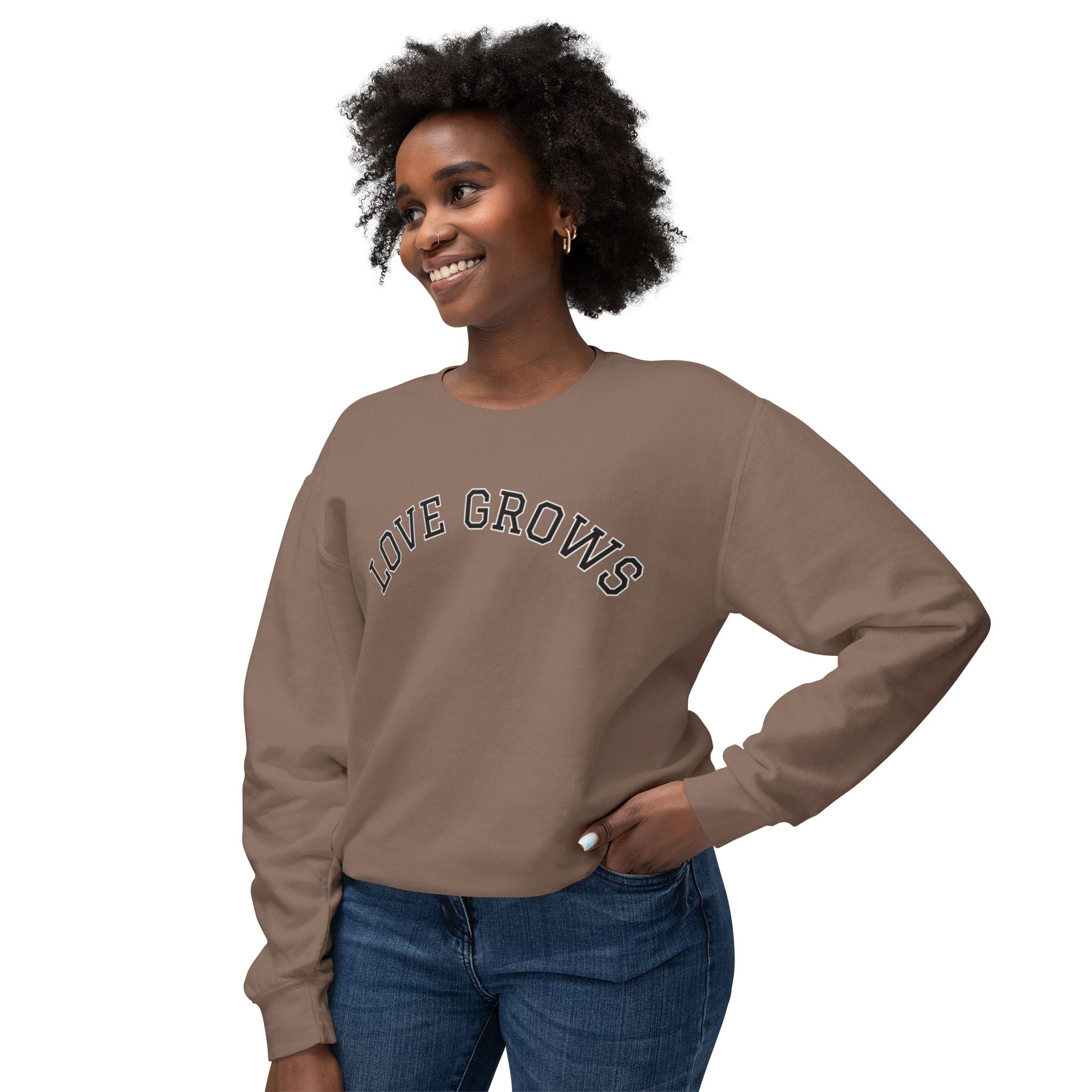 lovegrows mocha crewneck