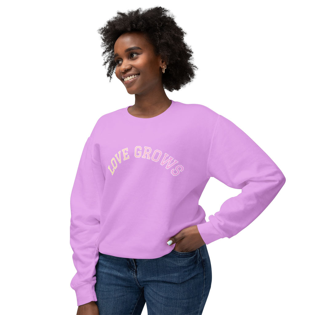 lovegrows pink sorbet crewneck