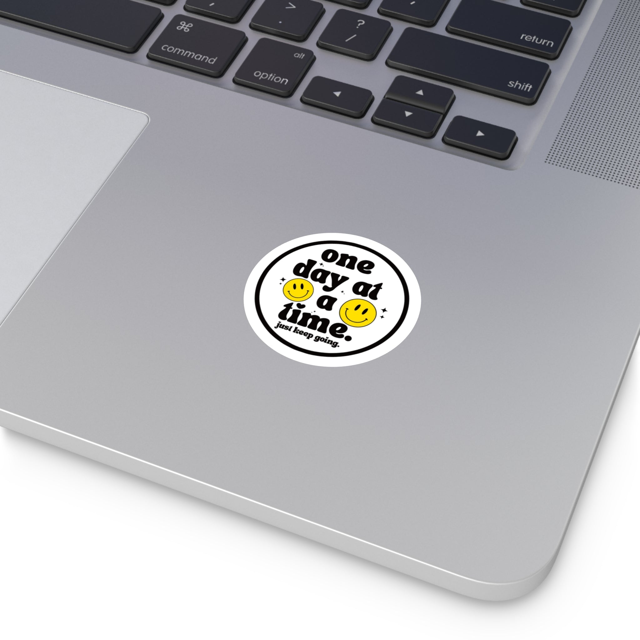 one day at a time smile sticker