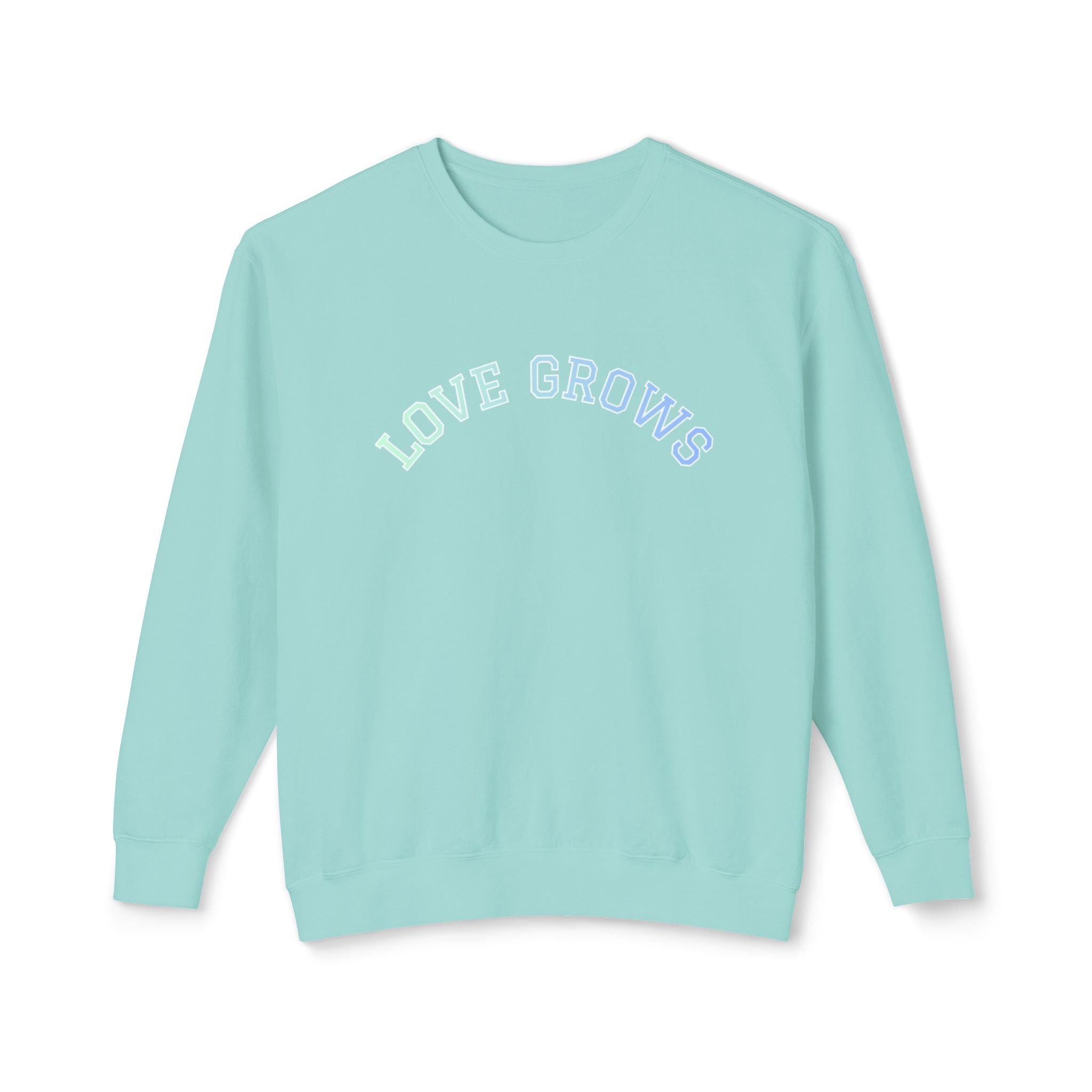 lovegrows mint crewneck