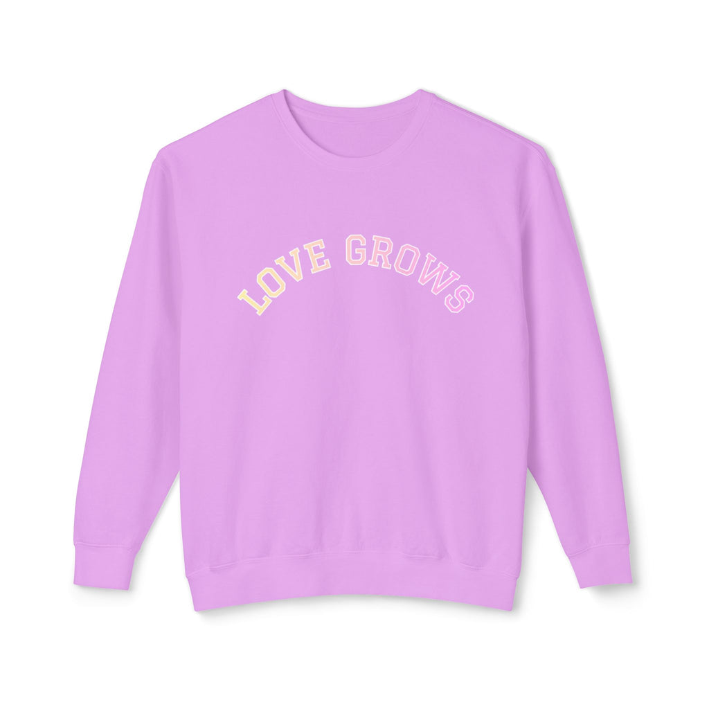 lovegrows pink sorbet crewneck