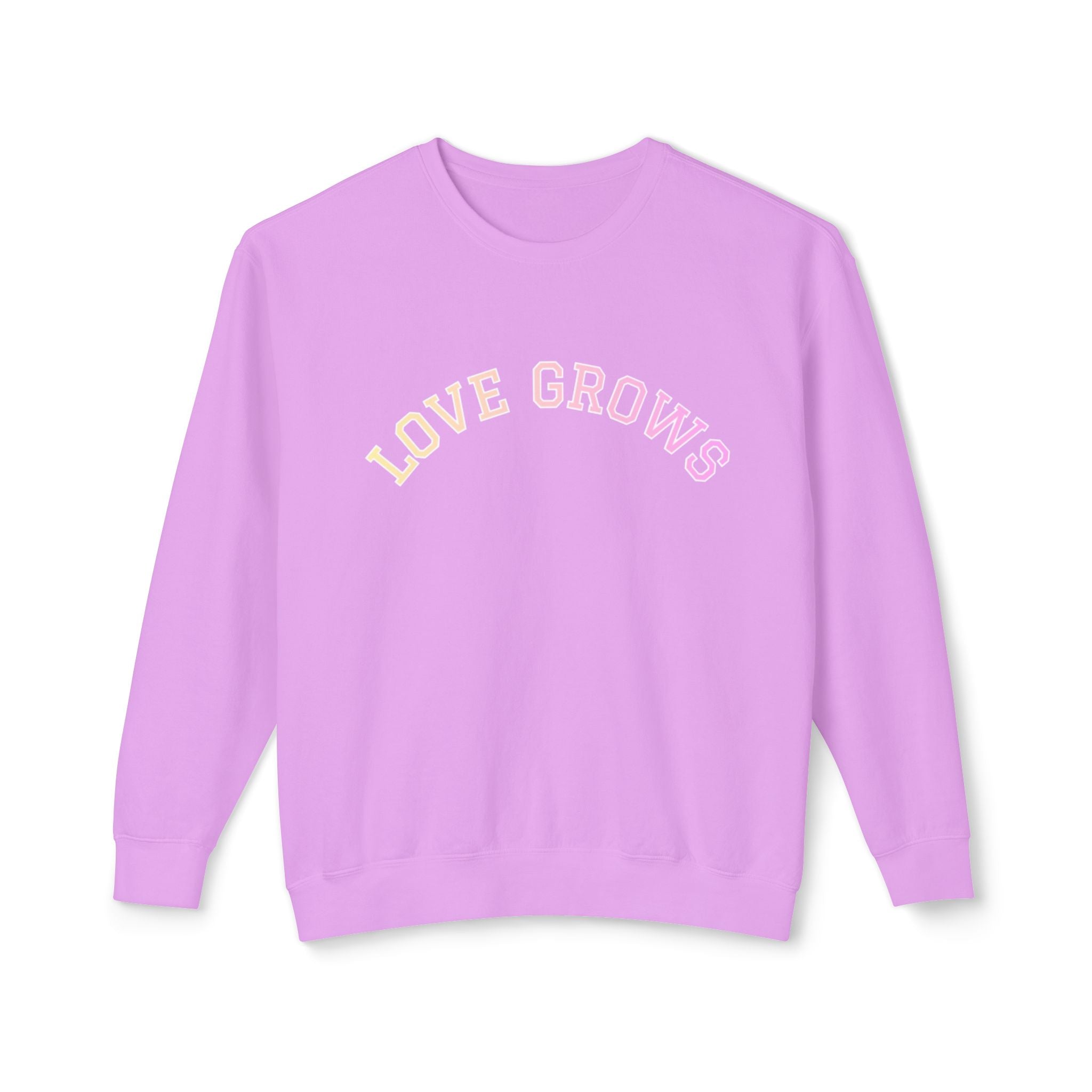 lovegrows pink sorbet crewneck