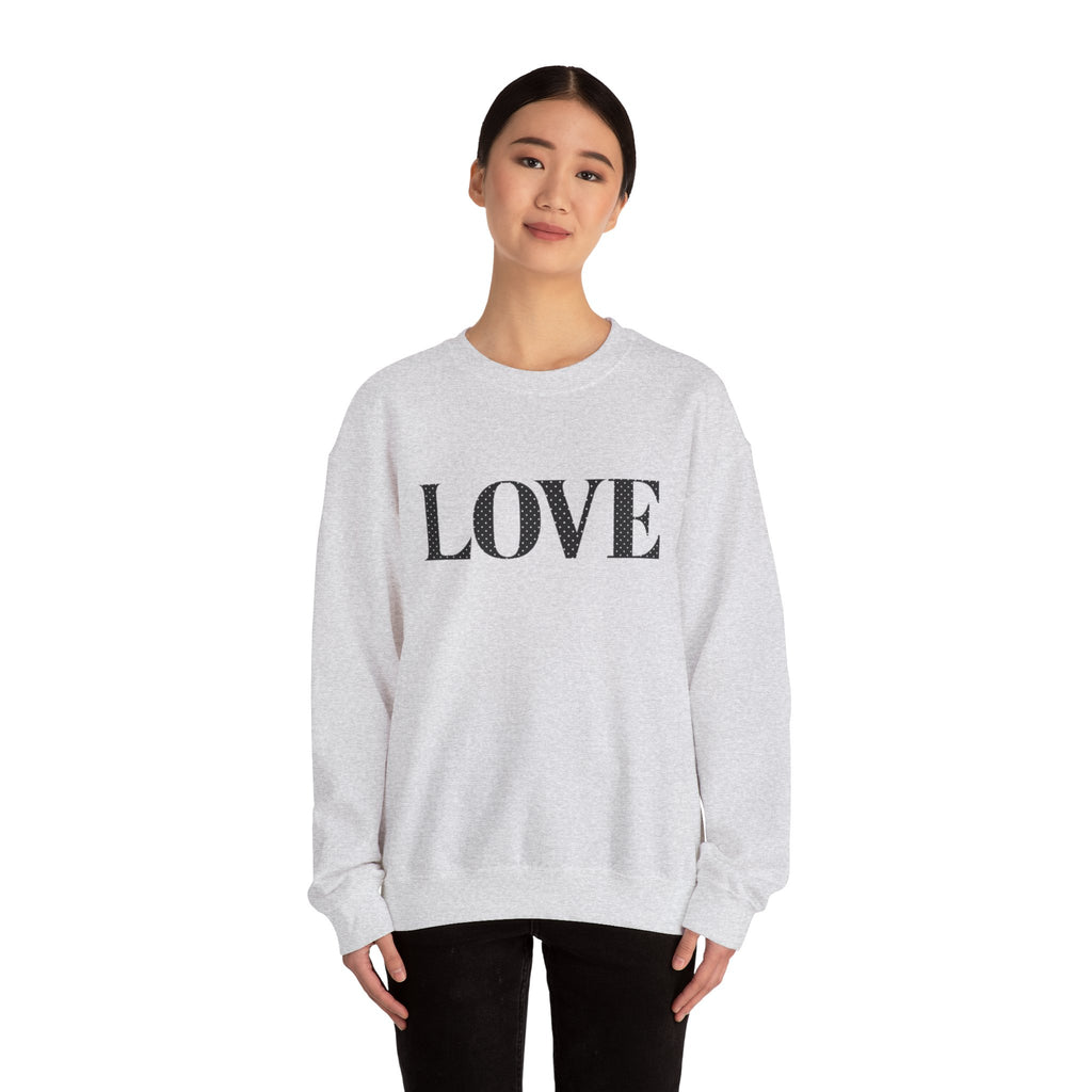 polka-dot heart oversized crewneck