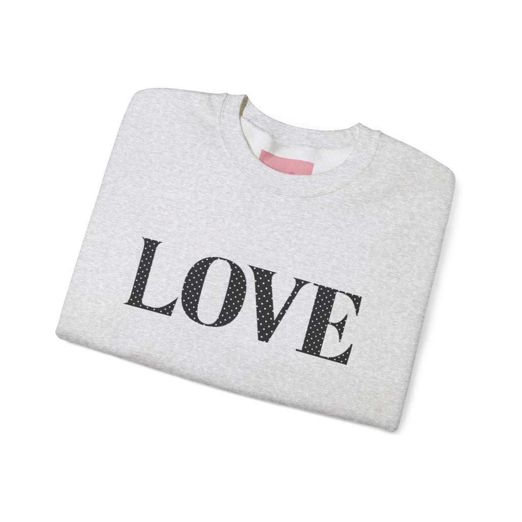 polka-dot heart oversized crewneck