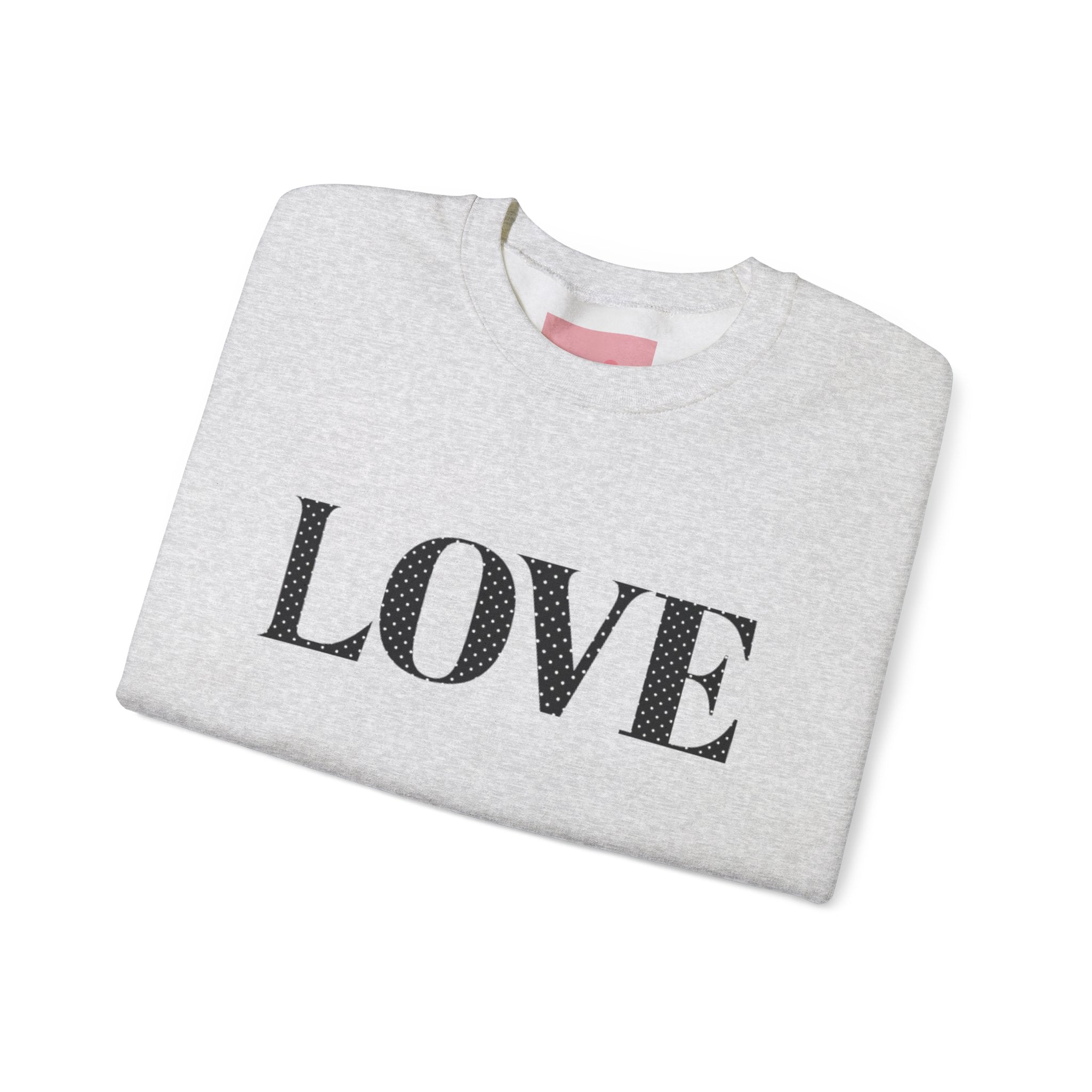 polka-dot heart oversized crewneck